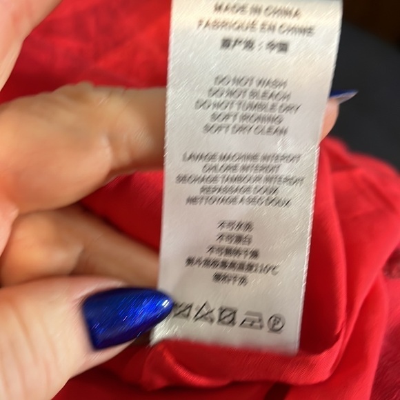 IRO Blame Dress Asymmetrical Hem Floral Red Size 38/6 - Picture 10 of 12